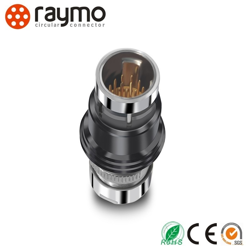 Female Gender Circular Push Pull Connectors Gold Plated Contacts