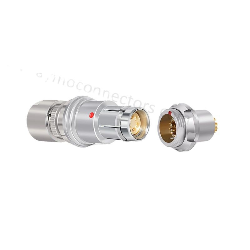 10-Pin Male Solder IP68 Waterproof Circular Connector Brass Housing