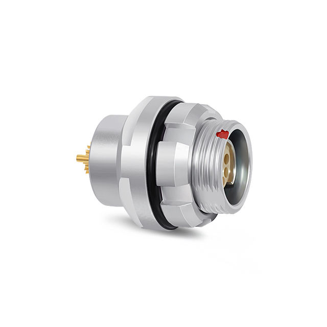 FGX Waterproof Circular Connector 2-19pin IP68 Brass Chrome Plated