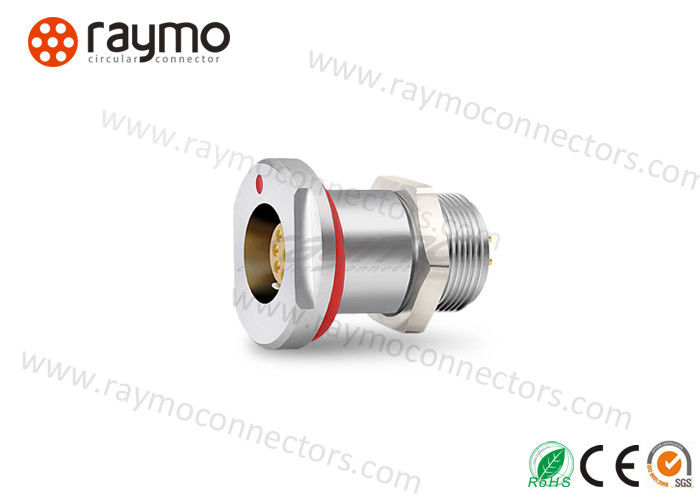 DEU 102 103 1031 104 2pins watertight push pull connectors with natural chrome plated shell