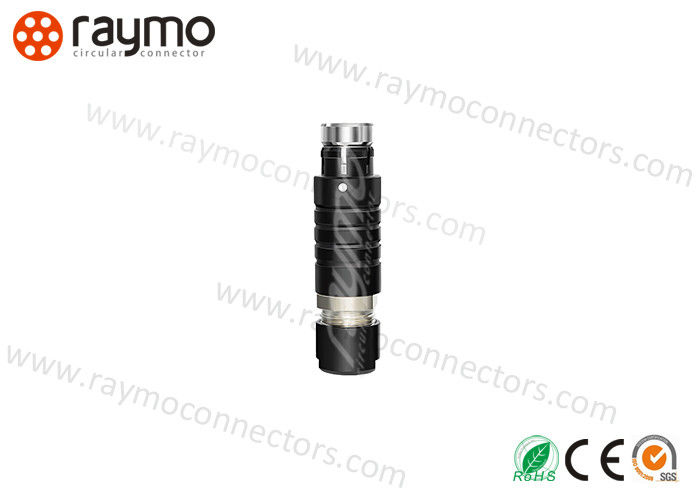 Copper Push Pull Circular Waterproof Connector Plug Light Weight For Electronics
