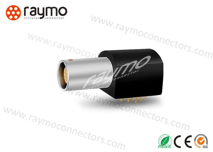 Elbow 90 Degree Fixed Receptacle for Printed Circuit EPG 0B 1B SERIES 2pin to 14pin Push Pull Connector