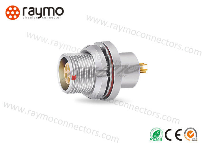 HEG Panel Mount Sealed Fixed Receptacle 1B Series 10pin Vacuum Tight Metal Cicular Waterproof Connector