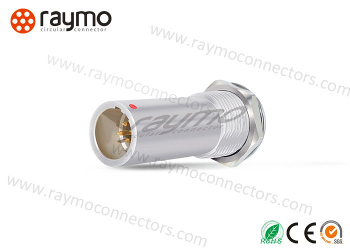Compatible Straight Circular Push Pull Connectors High Reliability For OD 4.2-5.2mm Cable