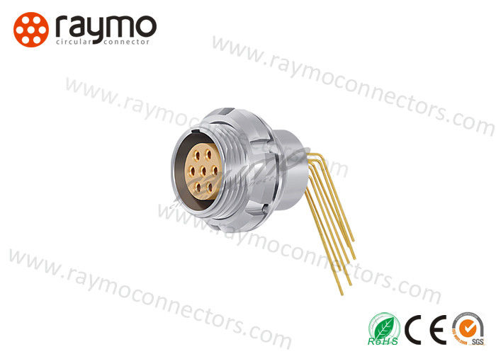 Elbow Signal Printed Circuit Connectors Push Pull Type 1B 7 Pins Broadcast Application