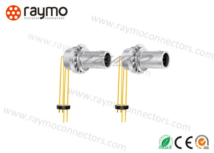 Fixed Socket Sealed Quick Release Electrical Connectors , Elbow Plug Nut Fixing