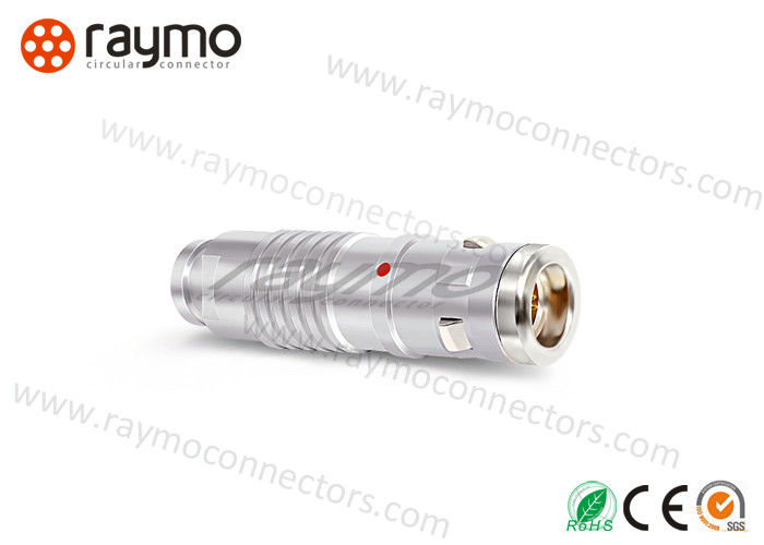 Metal Circular Push Pull Self Latching IP68 Waterproof Straight Plug FGG.2K.310
