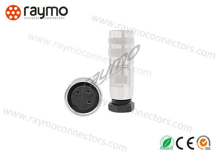 Binder 423 Series Threaded Electrical Connector , Circular Plastic Connector Cable Mount Plug