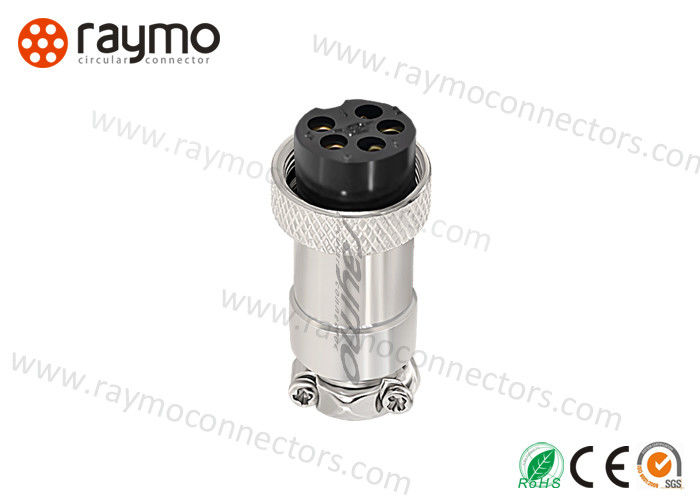 Nickle Plated Brass  Threaded Electrical Connector , Sensor Cable Connector For Factory Automotion