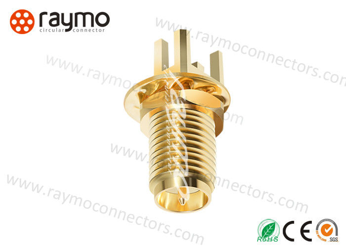 Interconnections 50 Ohm Miniature Circular Connectors , Rf Connector With Gold Plated