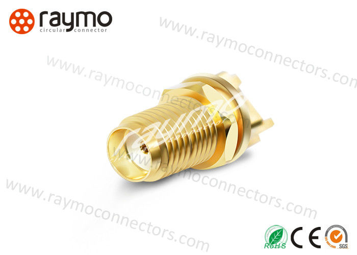 Gold Plated Shell SMA Male Coax Connector Corrosion Proof Vibration Resistance