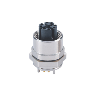 Connettore impermeabile circolare miniatura del sensore del connettore del supporto del pannello di IP67 M12